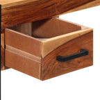 Escritorio con 2 cajones madera maciza de acacia 110x50x77 cm