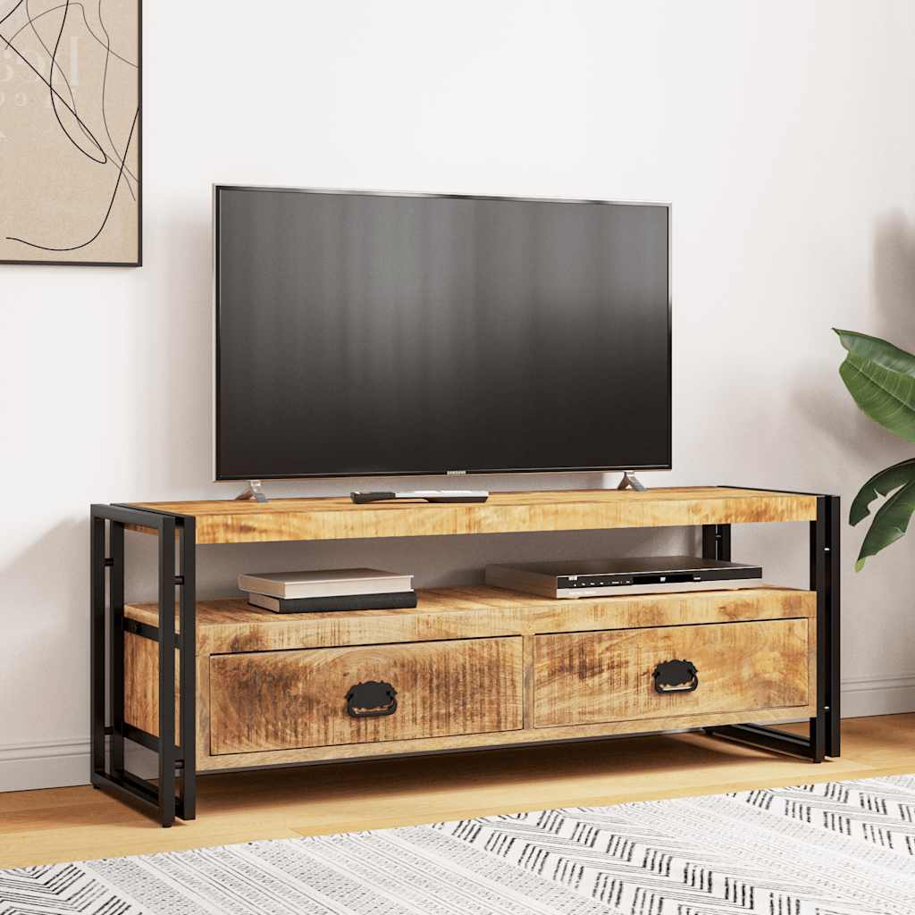 Mueble para TV madera maciza de mango 120x35x45 cm