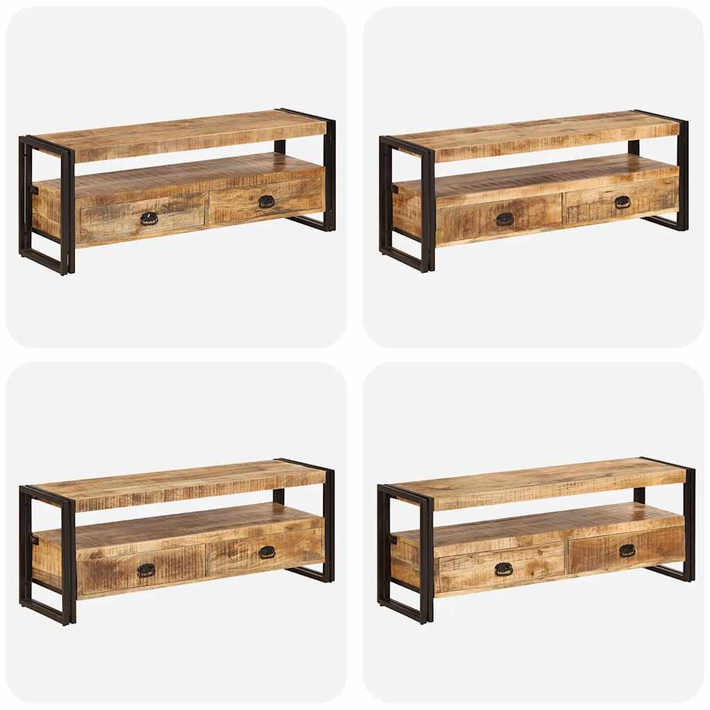 Mueble para TV madera maciza de mango 120x35x45 cm