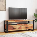 Mueble para TV madera maciza de acacia 120x35x45 cm