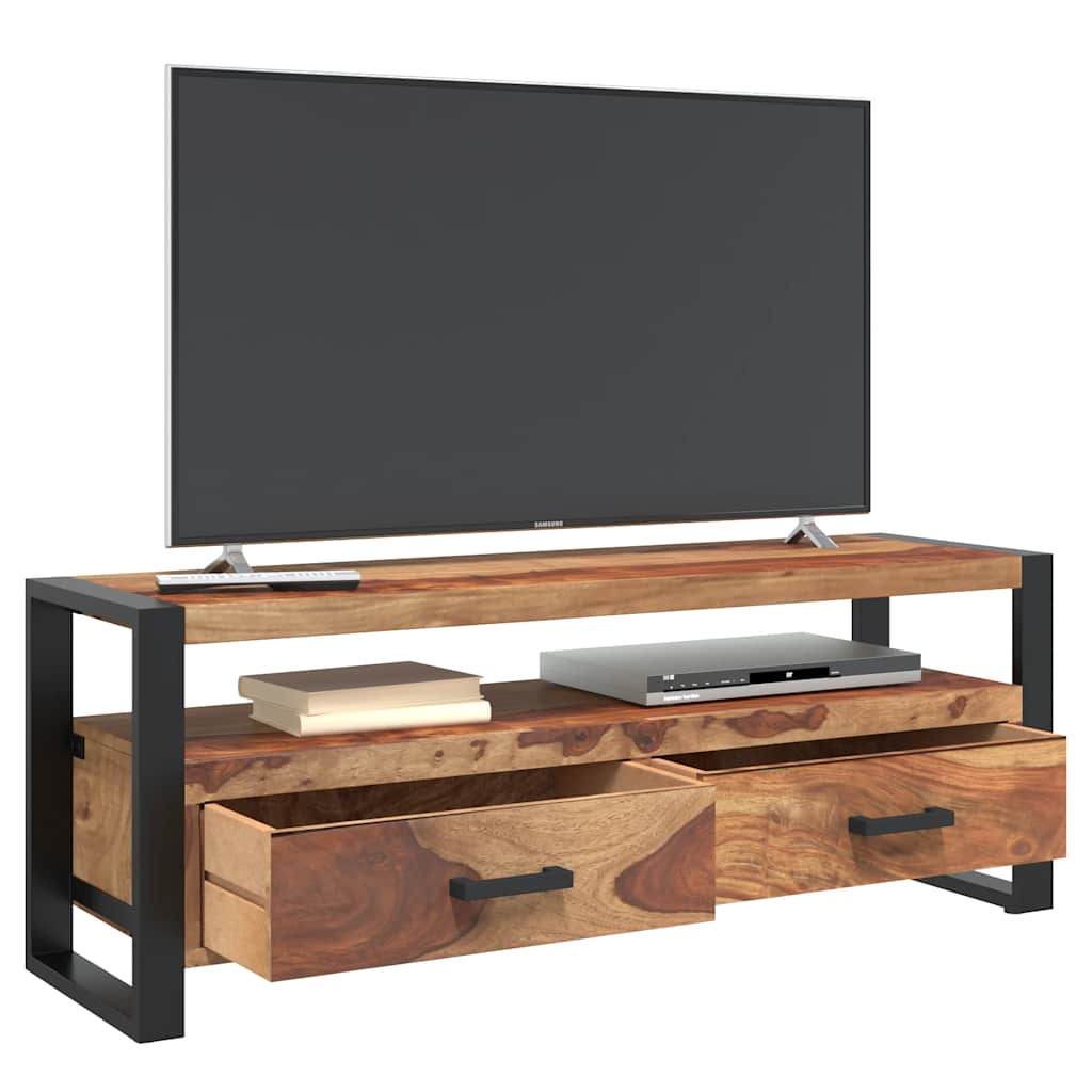 Mueble para TV madera maciza de acacia 120x35x45 cm