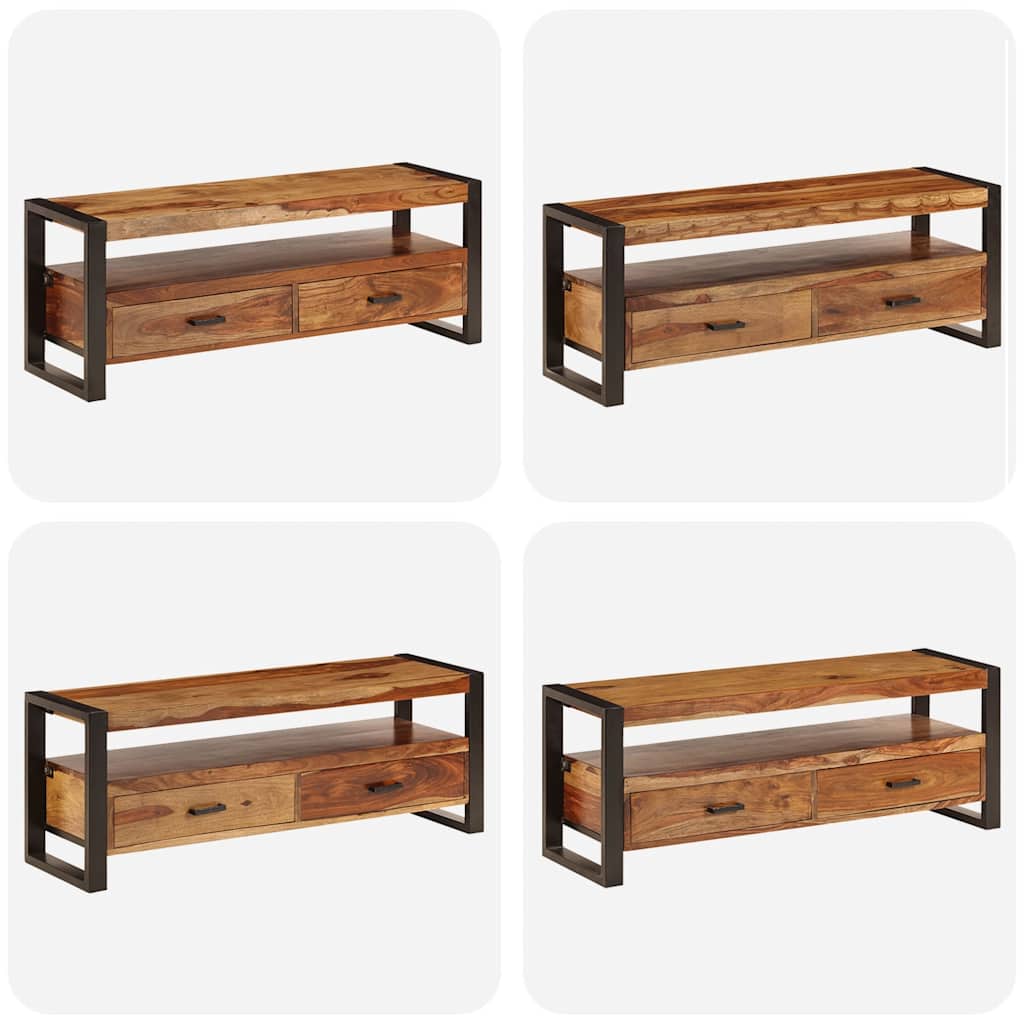 Mueble para TV madera maciza de acacia 120x35x45 cm