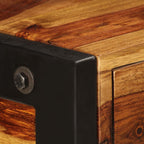 Aparador con 3 cajones madera maciza de acacia 110x35x75 cm