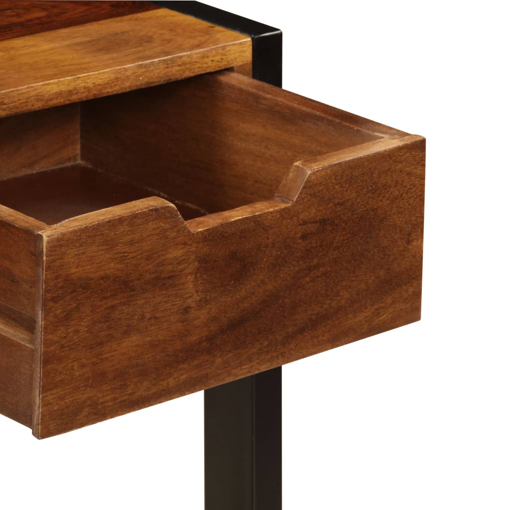 Aparador con 3 cajones madera maciza de acacia 110x35x75 cm