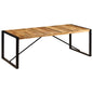 Mesa de comedor de madera maciza de mango 220x100x75 cm