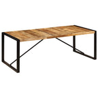 Mesa de comedor de madera maciza de mango 220x100x75 cm