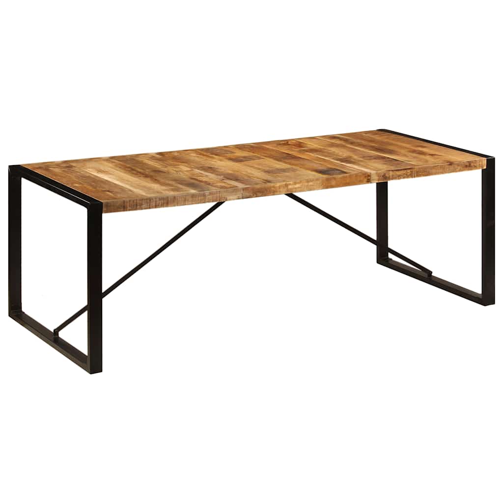 Mesa de comedor de madera maciza de mango 220x100x75 cm