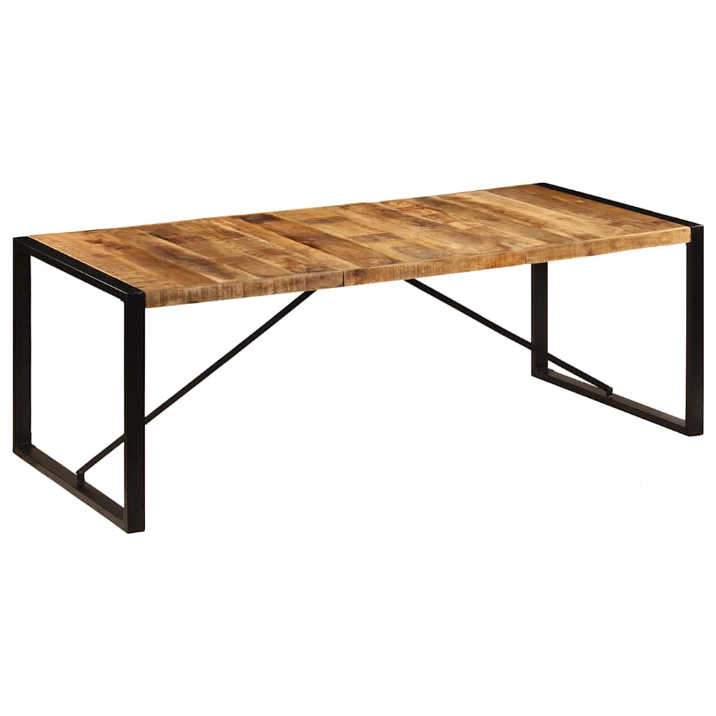 Mesa de comedor de madera maciza de mango 220x100x75 cm