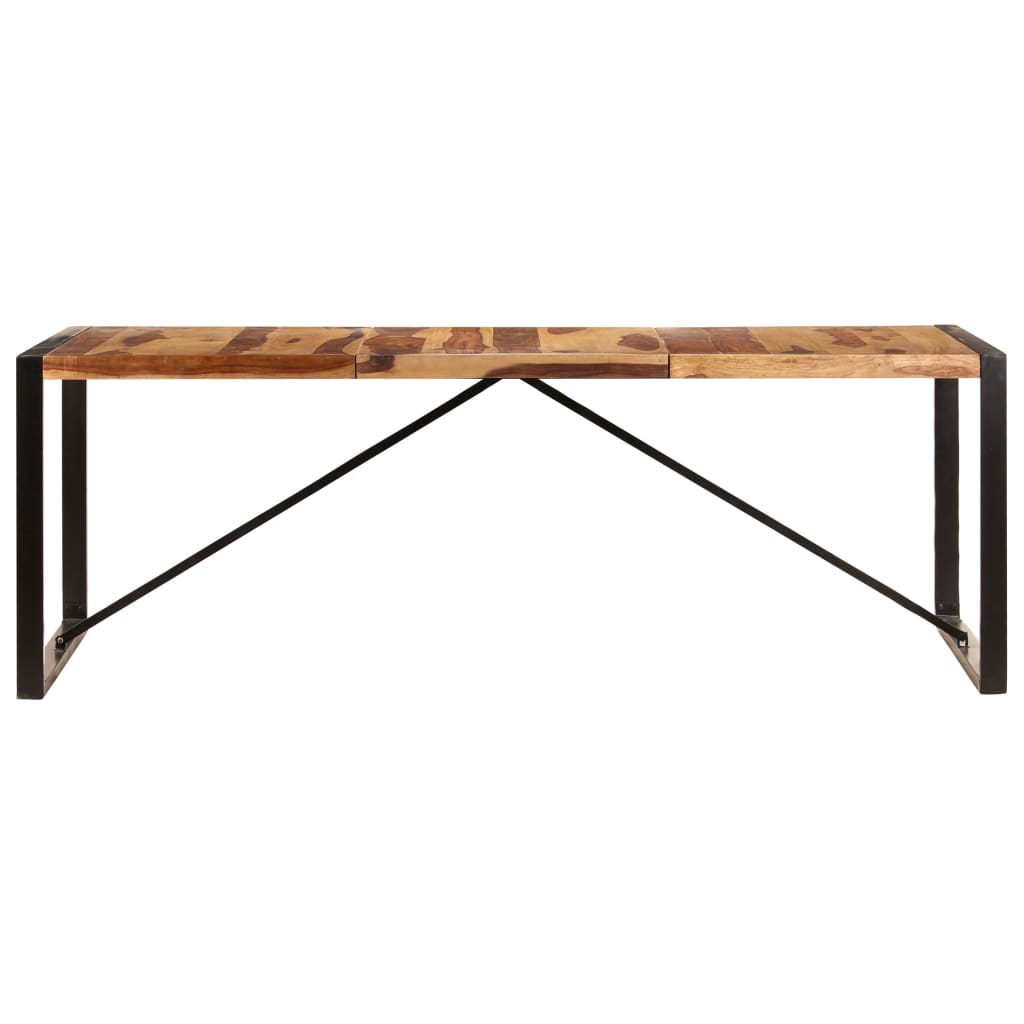 Mesa de comedor 220x100x75 cm madera maciza de acacia