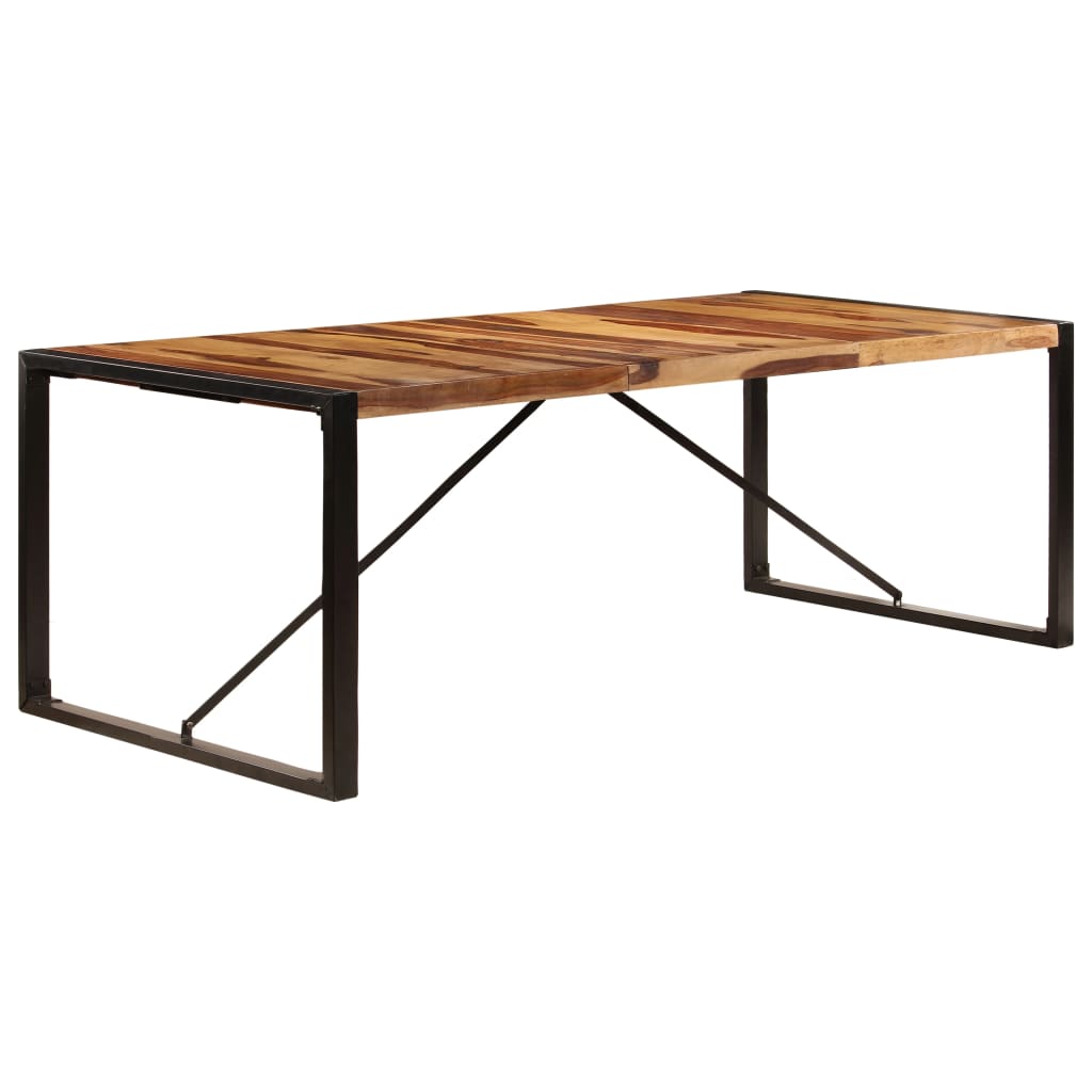Mesa de comedor 220x100x75 cm madera maciza de acacia
