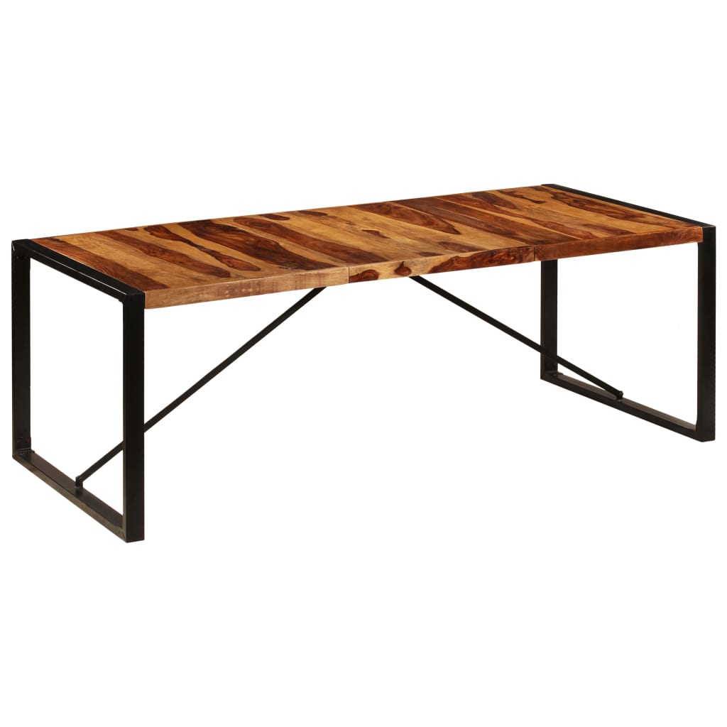 Mesa de comedor 220x100x75 cm madera maciza de acacia