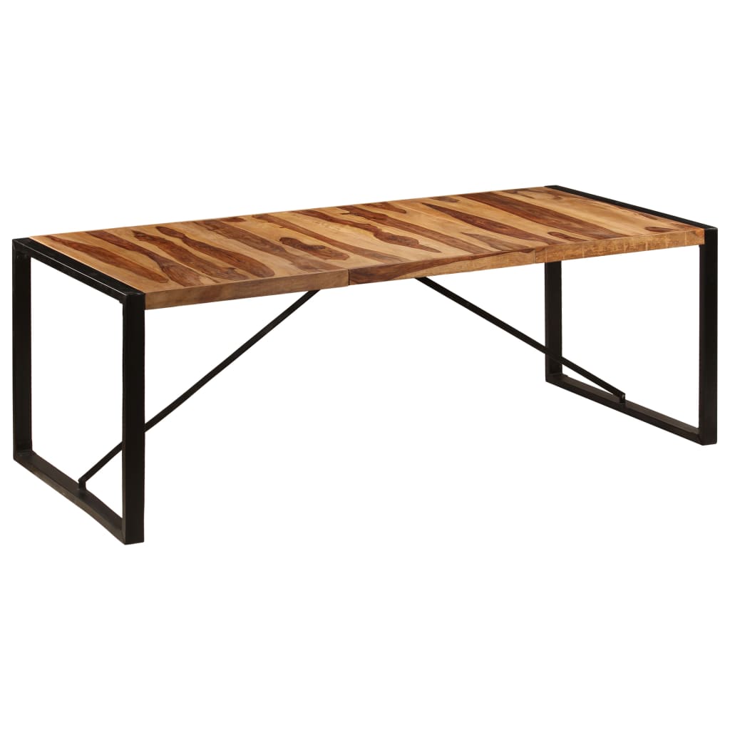 Mesa de comedor 220x100x75 cm madera maciza de acacia
