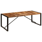 Mesa de comedor 220x100x75 cm madera maciza de acacia