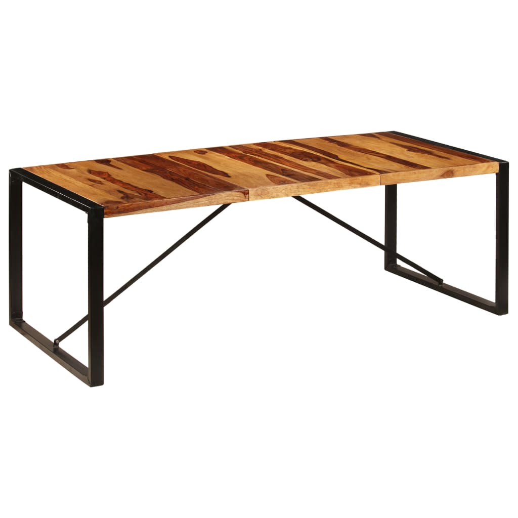 Mesa de comedor 220x100x75 cm madera maciza de acacia
