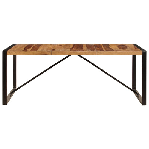 Solid acacia wood dining table 200x100x75 cm