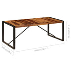 Mesa de comedor de madera maciza de acacia 200x100x75 cm