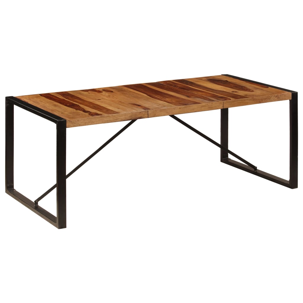 Mesa de comedor de madera maciza de acacia 200x100x75 cm