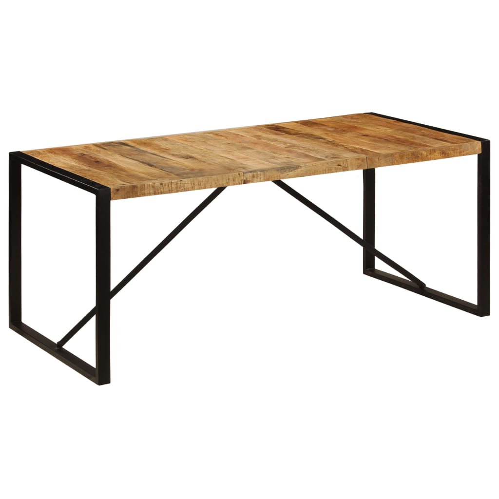 Mesa de comedor madera de mango rugosa 120x60x76 cm