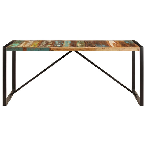 Dining table, solid reclaimed wood, 180x90x75 cm