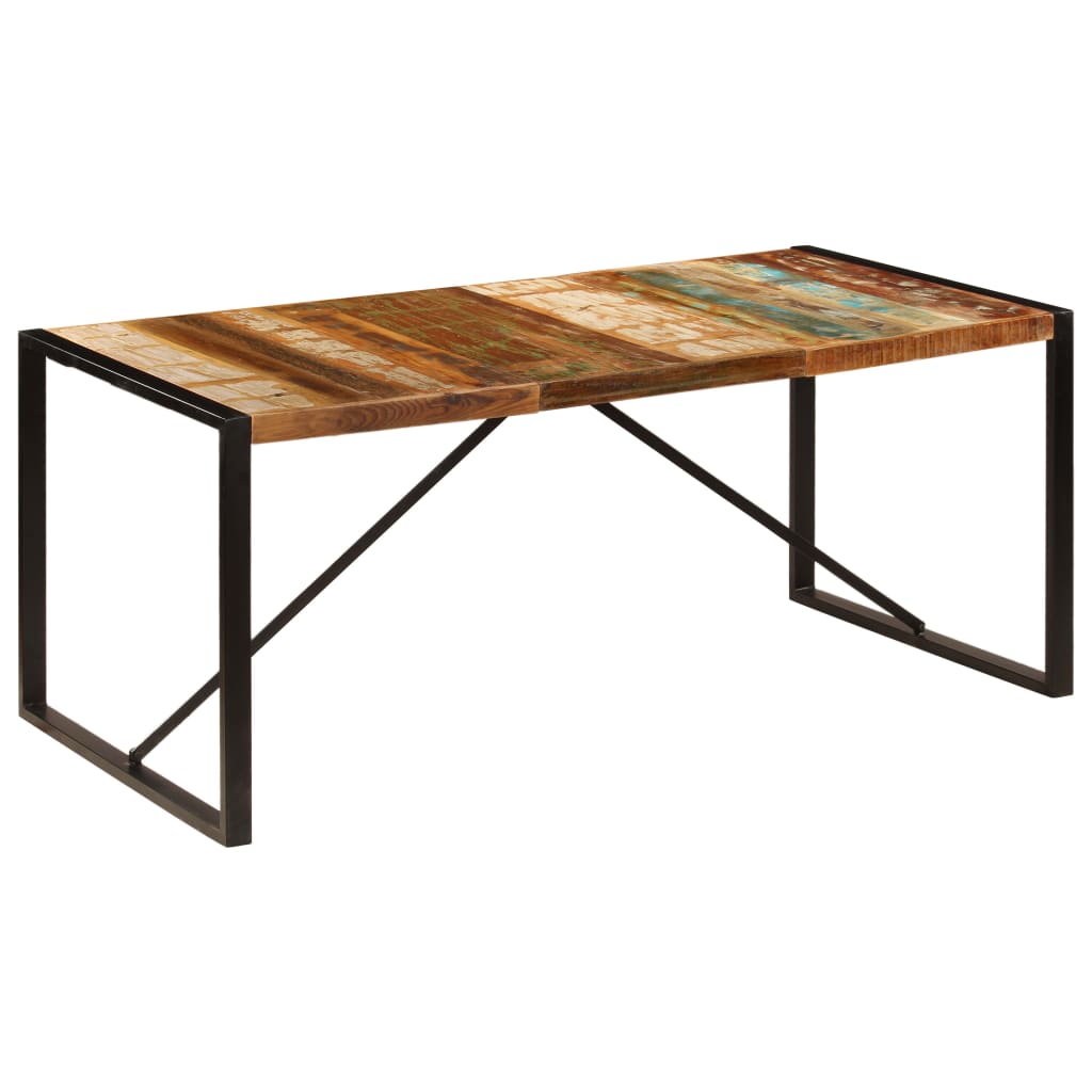 Mesa de comedor de madera maciza reciclada 180x90x75 cm