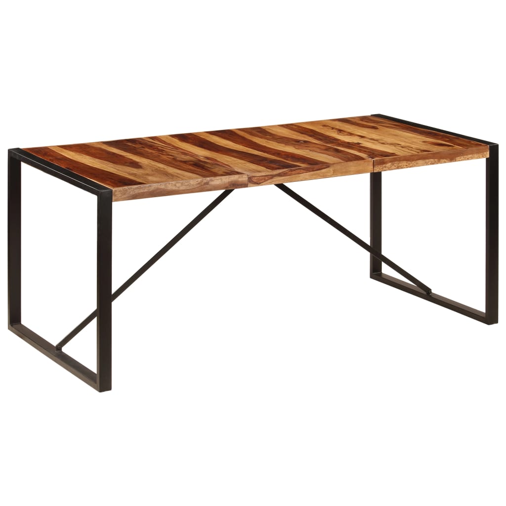 Mesa de comedor 140x70x75 cm madera maciza de acacia