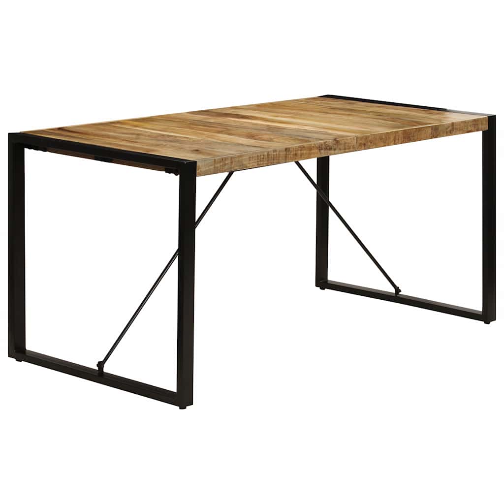 Mesa de comedor de madera maciza de mango 160x80x75 cm