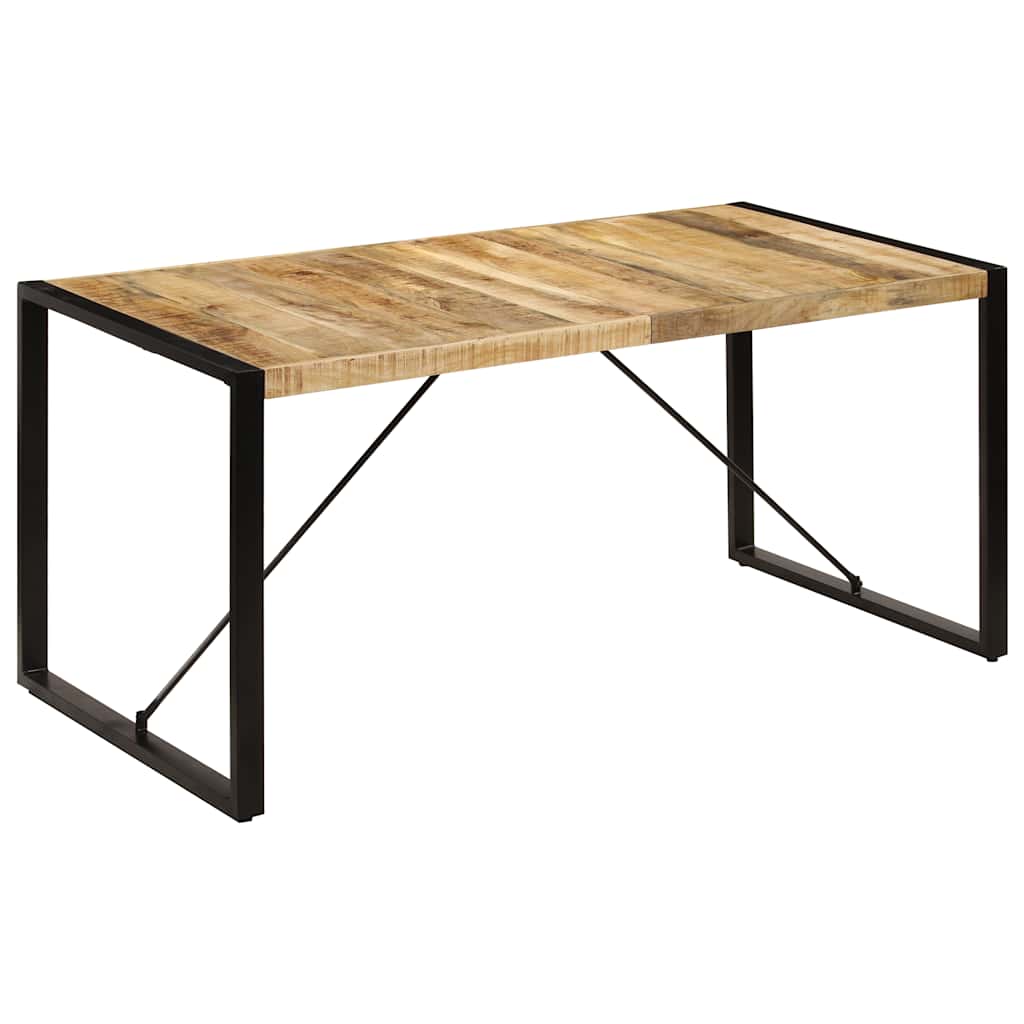 Mesa de comedor de madera maciza de mango 160x80x75 cm