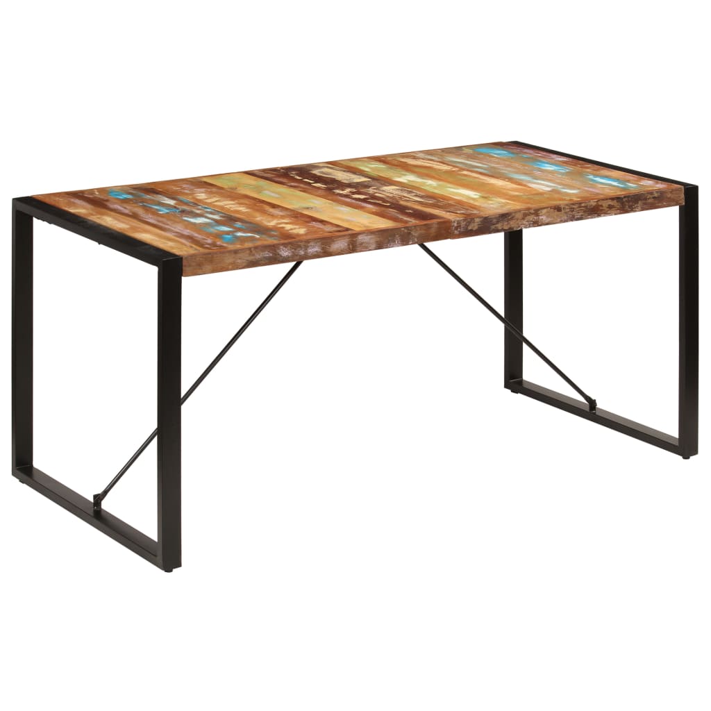 Recycled Solid Wood Dining Table 140x70x75 cm