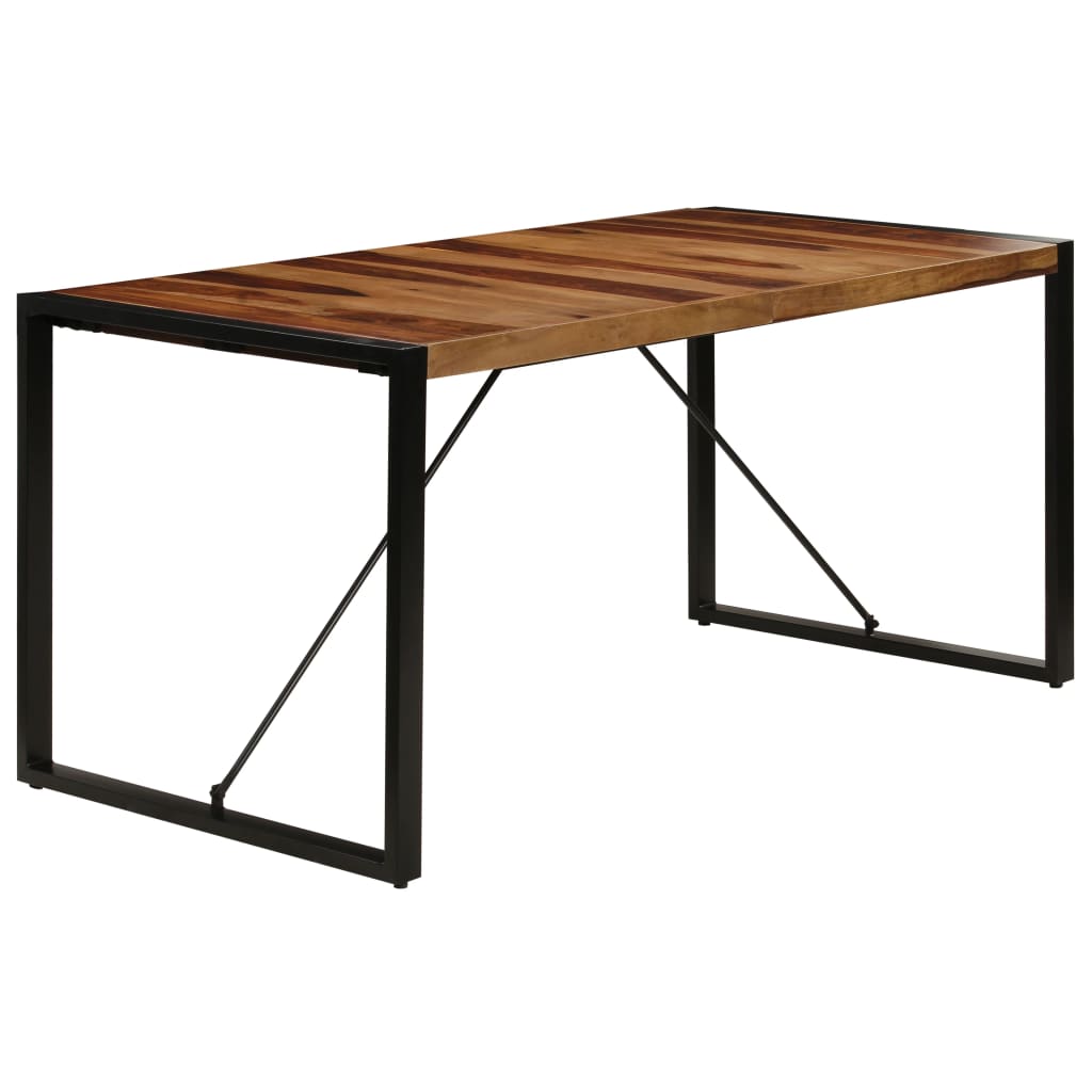 Mesa de comedor 140x70x75 cm madera maciza de acacia