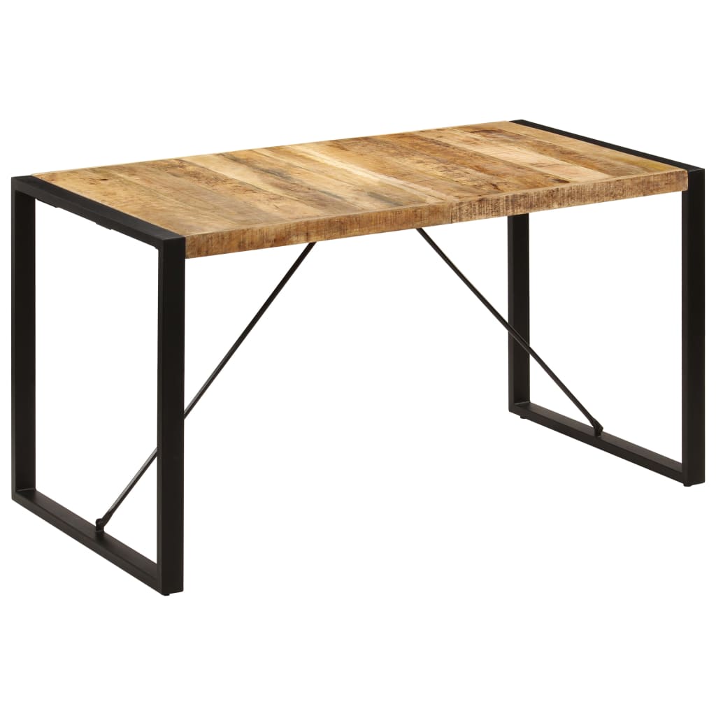 Mesa de comedor madera de mango rugosa 120x60x76 cm