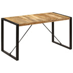 Mesa de comedor madera de mango rugosa 120x60x76 cm