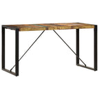 Mesa de comedor de madera maciza reciclada 140x70x75 cm