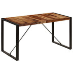 Mesa de comedor 140x70x75 cm madera maciza de acacia