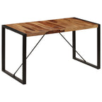 Mesa de comedor 140x70x75 cm madera maciza de acacia