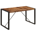 Mesa de comedor 140x70x75 cm madera maciza de acacia