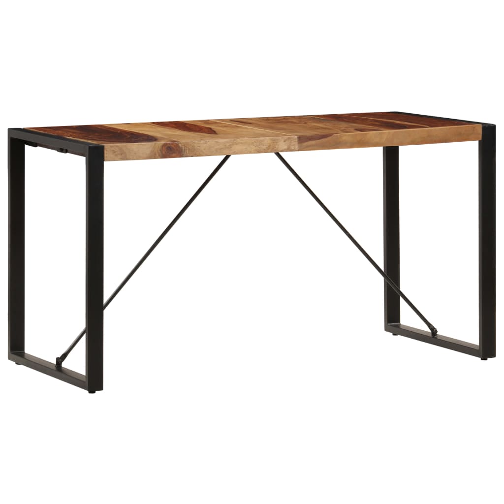 Mesa de comedor 140x70x75 cm madera maciza de acacia