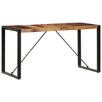 Mesa de comedor 140x70x75 cm madera maciza de acacia