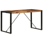 Mesa de comedor 140x70x75 cm madera maciza de acacia