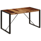 Mesa de comedor 140x70x75 cm madera maciza de acacia