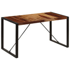Mesa de comedor 140x70x75 cm madera maciza de acacia