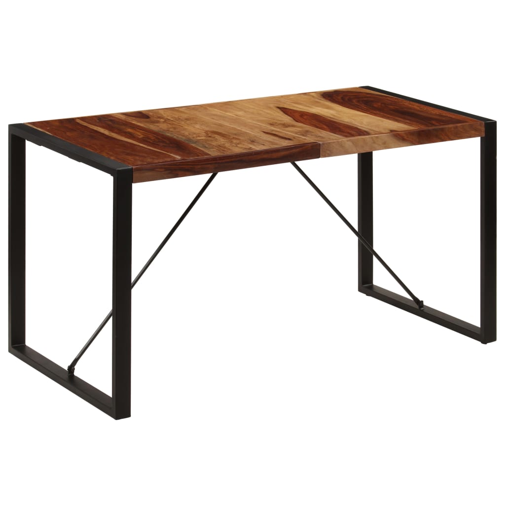 Mesa de comedor 140x70x75 cm madera maciza de acacia