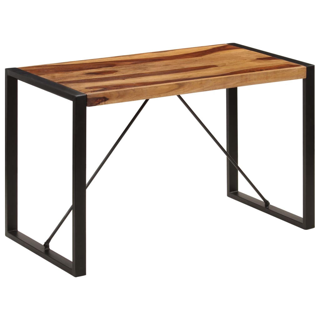 Mesa de comedor 140x70x75 cm madera maciza de acacia