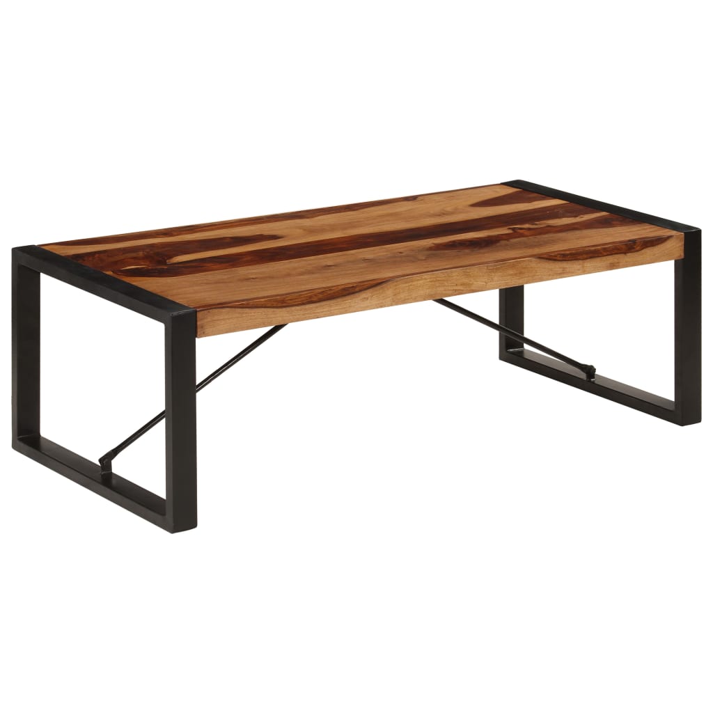 Mesa de centro de madera maciza de acacia 120x60x40 cm
