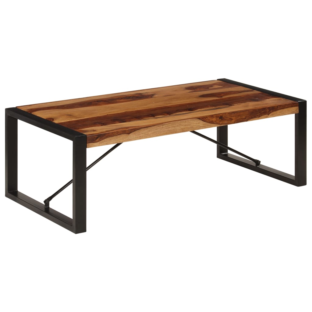 Mesa de centro de madera maciza de acacia 120x60x40 cm