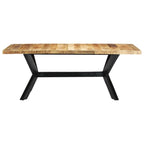 Mesa de comedor de madera maciza de mango 200x100x75 cm