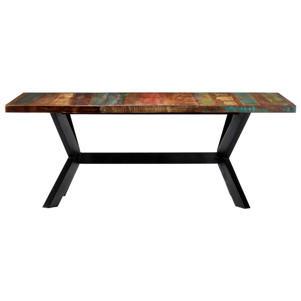 Mesa de comedor madera maciza reciclada 200x100x75 cm