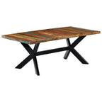 Mesa de comedor madera maciza reciclada 200x100x75 cm