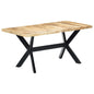 Mesa de jantar em madeira maciça de acácia 120x60x75 cm
