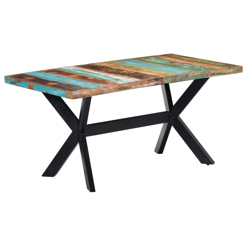 Solid acacia wood dining table 120x60x75 cm