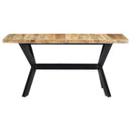 Mesa de comedor madera maciza de mango rugosa 140x70x75 cm